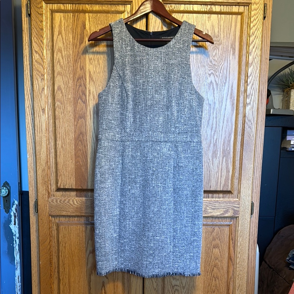 Stretch Boucle Sleeveless Sheath Dress